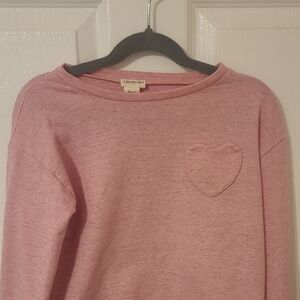 Crewcuts Pink Crew Neck Sweater with Knit Texture